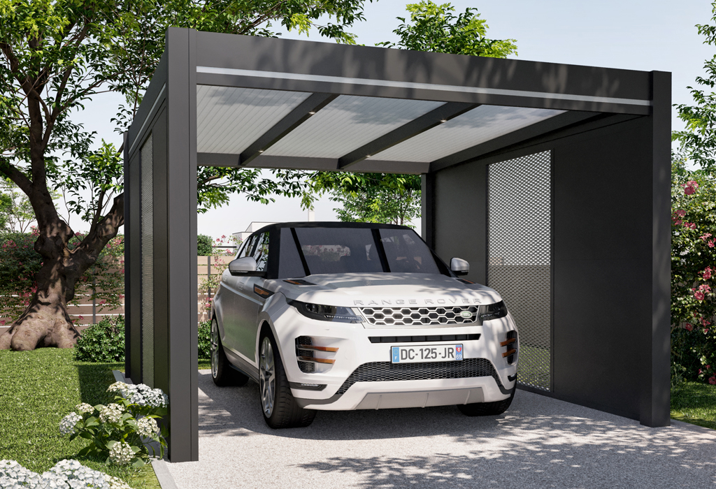 Carport et abris voiture, cloisons Optimbox Outdoor Design-Alsace