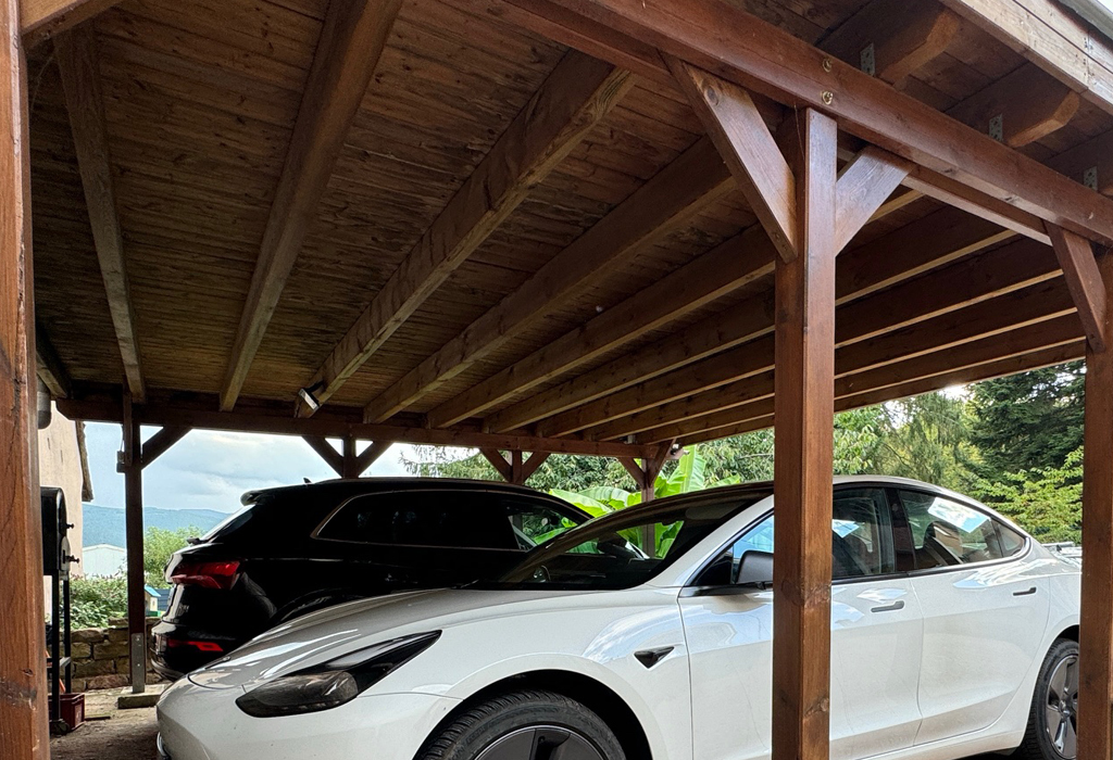 Carport bois double indépendant